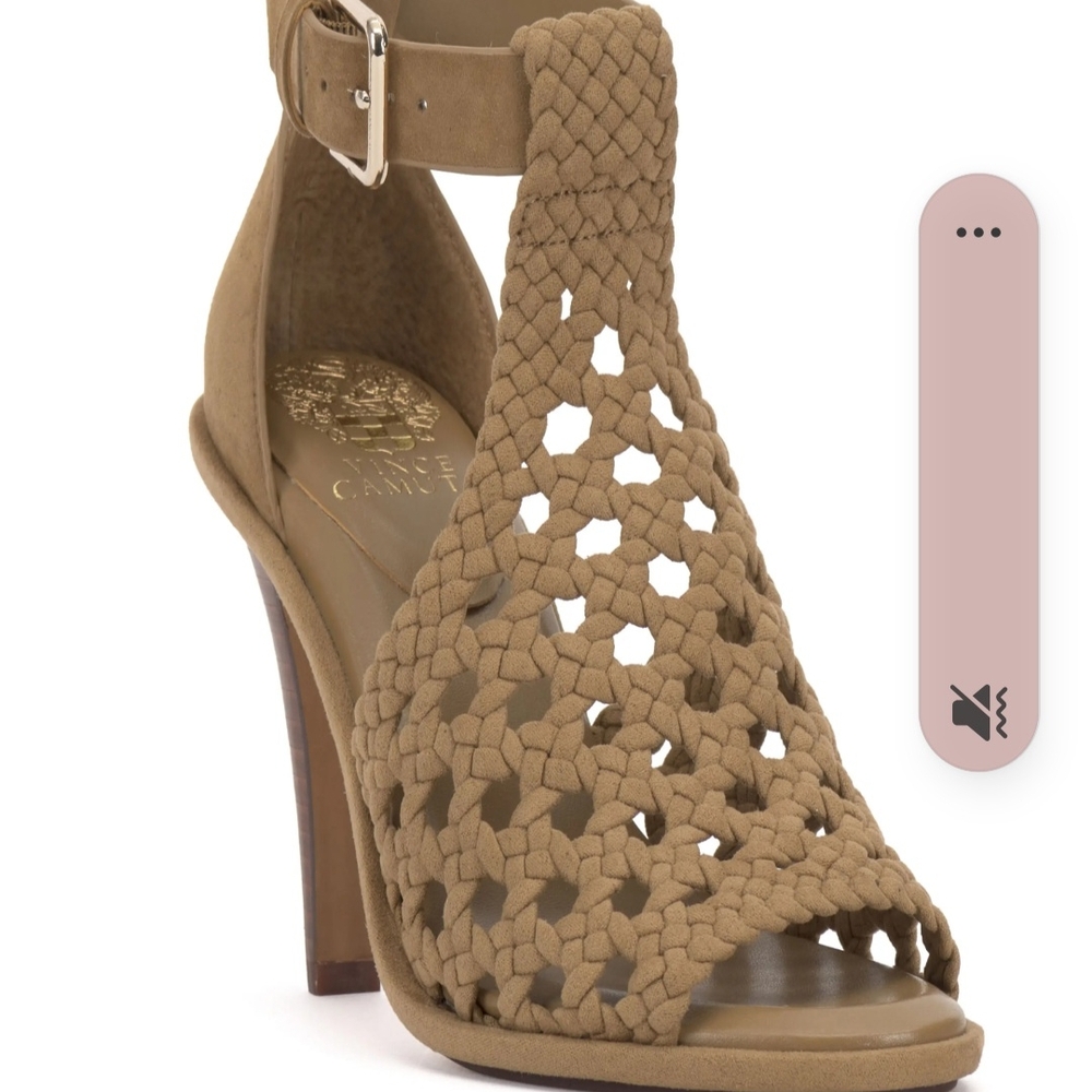 Vince Camuto Woven Tan Heels